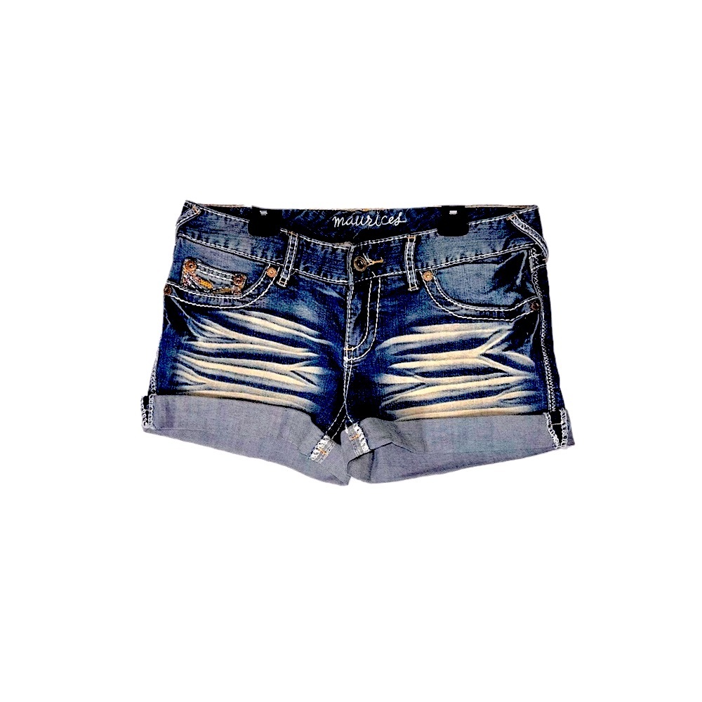 Maurice’s Denim Shorts For Women Size 5/6 8” Rise Cotton/Spandex Blend